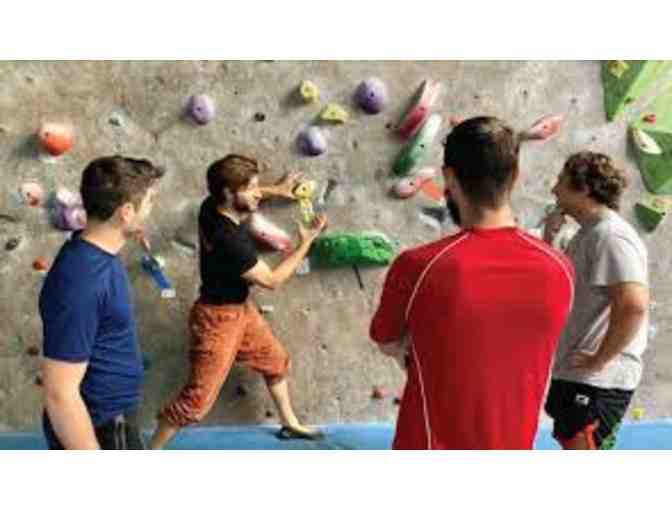 Rock Climbing Lesson at Manhattan Plaza Health Center for Family of Four
