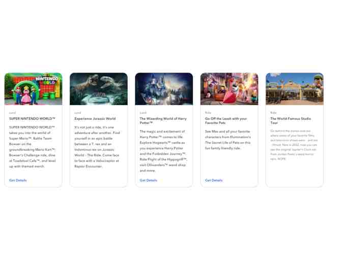 2 General Admission tickets to Universal Studios Hollywood