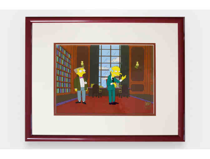 Framed Original Cel of The Simpsons Signed by Harry Shearer