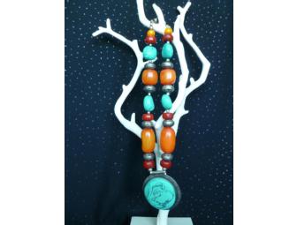 Necklace with a Turquoise Pendant