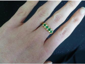 Gold, Diamond, and Emerald Ring