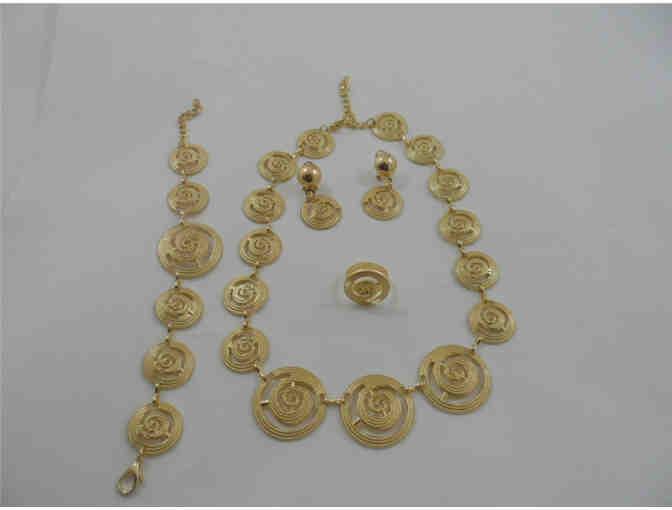 Desie 5-piece crystal ring, bracelet, earrings & necklace statement set!