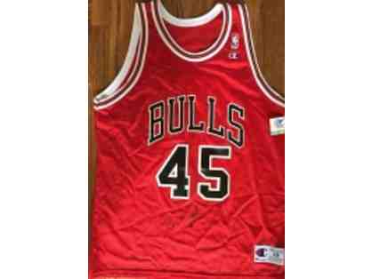 Michael Jordan Chicago Bulls Autographed Basketball Jersey