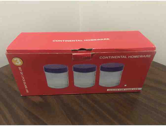 Kitchen - Continental Homeware Set of 3 Piece Glass Jars