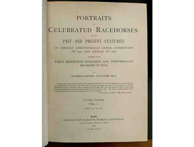 Portraits of Celebrated Racehorses of the Past and Present Centuries