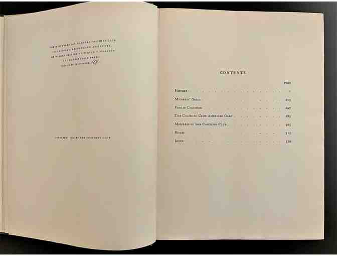 The Coaching Club: Its History, Records and Activities