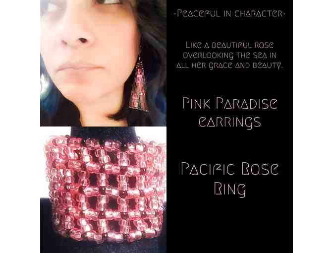 Dotl'izhi Abalone Ring & Pink Paradise Beaded Earring