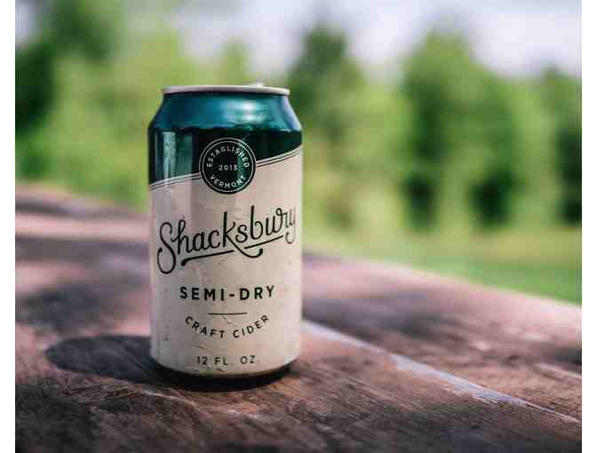 A 4-pack of Shacksbury Semi-Dry Cider