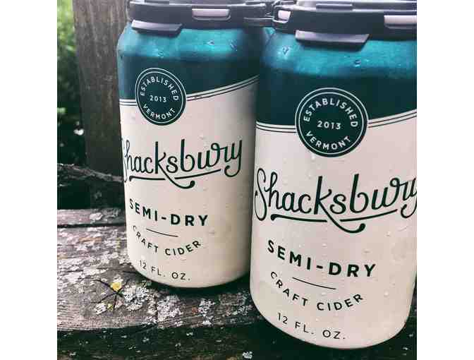A 4-pack of Shacksbury Semi-Dry Cider