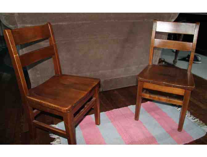2 Hardwood Children's Chairs