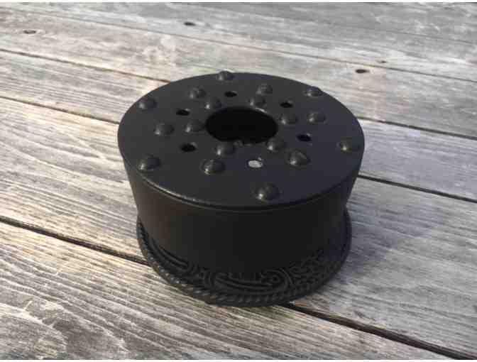 Cast Iron Tea Warmer with Decorative Trivet