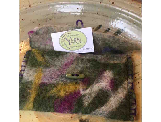 Felted Wool Clutch With Button Clasp