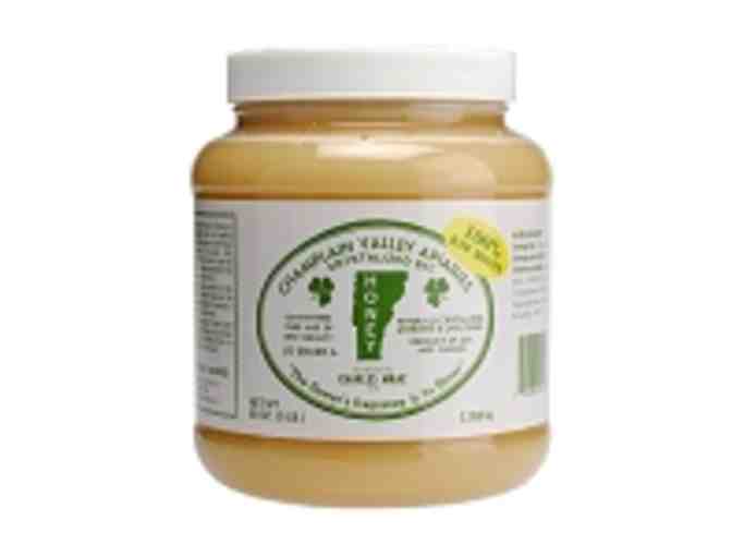 5lb Jar of Champlain Valley Apiaries' Premium Raw Crystallized Bee Honey - Photo 1