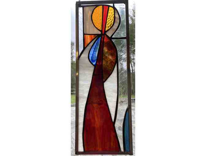 ROSE MCVAY, stained glass three-panel
