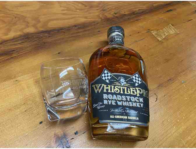 Whistle Pig Roadstock Rye Whisky and Rocks Glass
