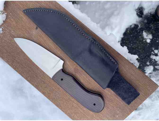 Bladesmith Forged Hunting Knife with Sheath - Photo 1