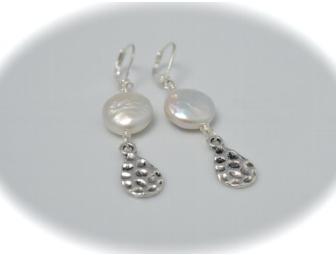 Dangling Freshwater Pearl Bracelet and Earring Set