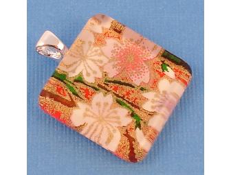 Cherry Blossom Chiyogami Pendant