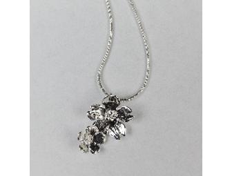 Cherry Blossom Sterling Earrings and Necklace Set