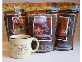 6 Pounds of Larry's Beans Coffee and Ceramic Mug