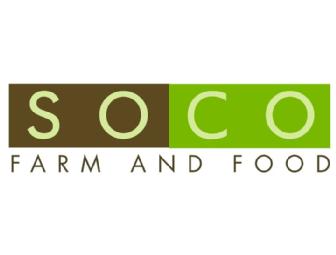 Dinner for two at SoCo Farm & Food