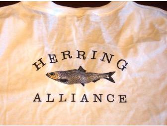 White Herring Alliance V-Neck T-Shirt (Large)