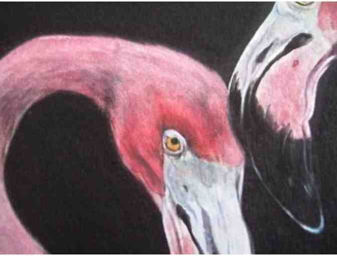 'Flamingos' Watercolor