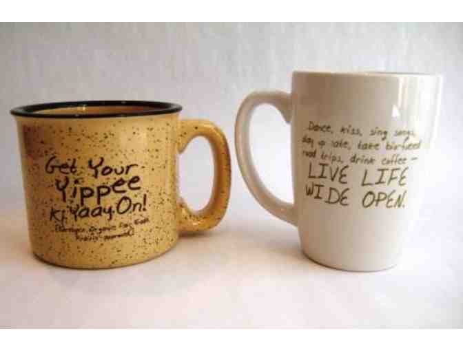 Nine Bags of Larry's Beans Coffee and Two Mugs #3