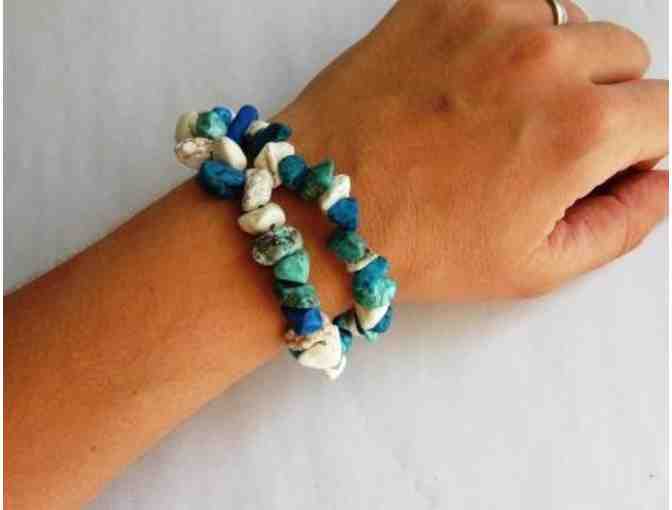 Blue Stone Bracelet & Earrings