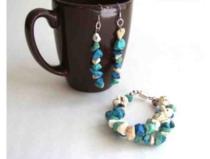 Blue Stone Bracelet & Earrings