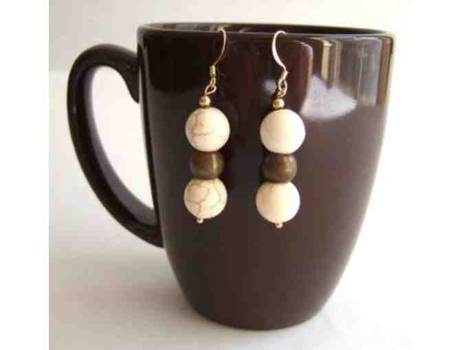 Marbled Bone Necklace & Earrings