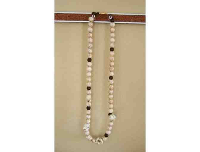 Marbled Bone Necklace & Earrings