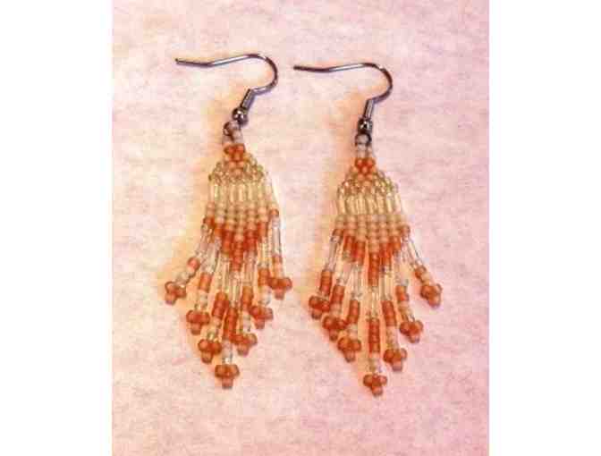 Light Pink Beaded Earrings