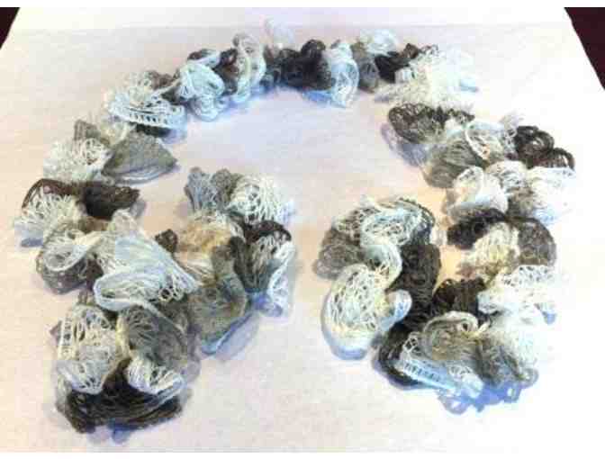 White and Brown Scarf