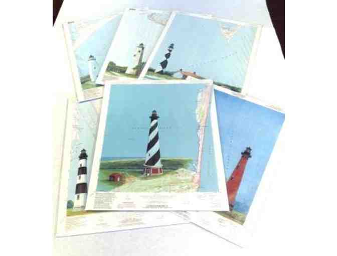 North Carolina Lighthouse Prints, Set of 6