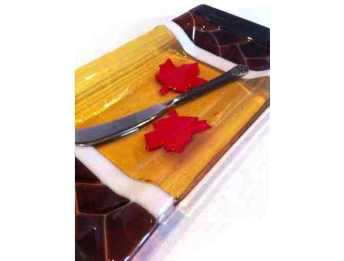 Glass Serving Tray (Maple Leaf)