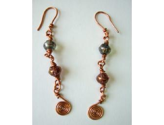 Copper Wire Necklace and Earring Set