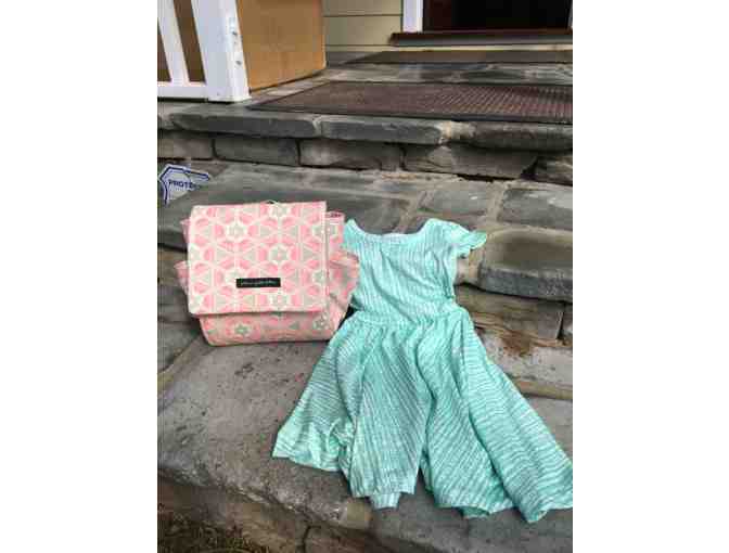 Petunia Pickle Bottom Mini Boxy Backpack and LulaRoe Lucy Dress Size 5/6