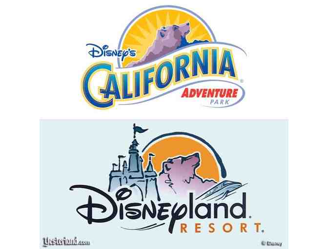 4 - 1 Day Park Hopper Tickets to Disneyland Park And Disneyland California Adventure Park
