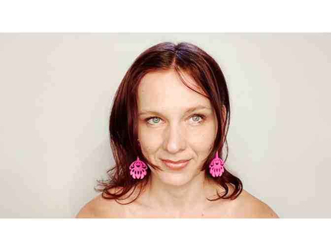 $27 Bright, Beautiful 3D-Printed Earrings - PINK by Aya Karpinska (TNS parent) - Photo 2