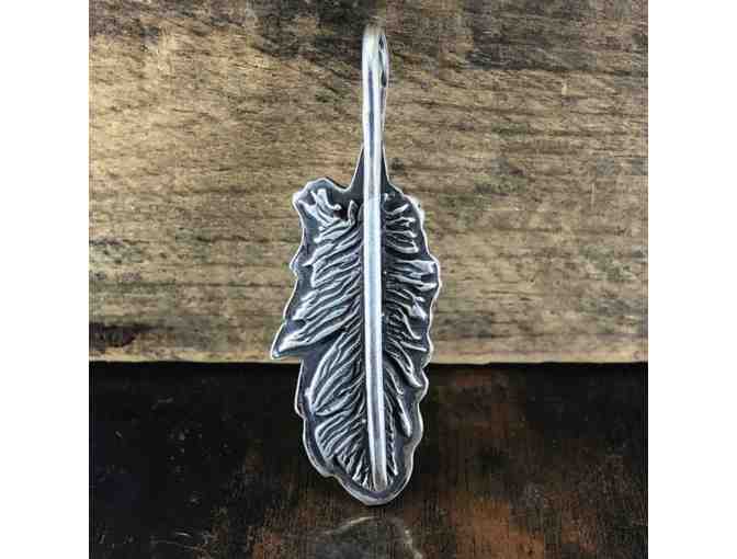Wendy Wetherbee Sterling Silver Owl Feather Pendant - small