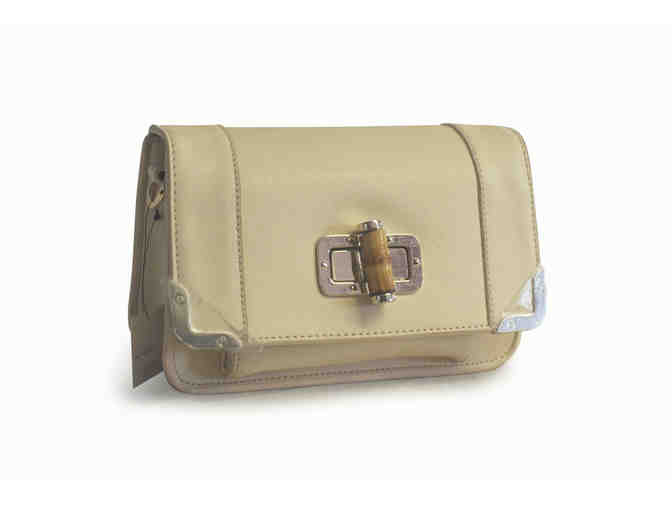 Ivory Leather Clutch - Photo 1