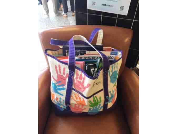 (0-K13) Ms. Salguero's Class Project - Custom Tote Bag with Books
