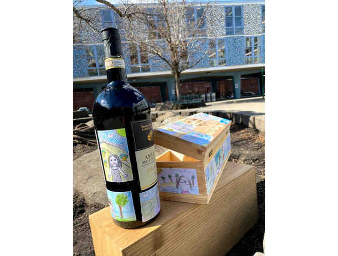 Ms. Lee's 4A Class Project Basket: Decorated Wine Bottle With Box