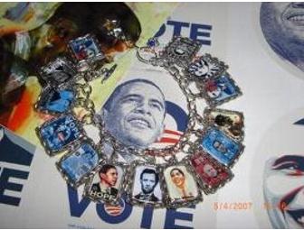 Obama Photo Charm Bracelet