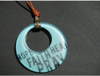 Hope & Faith Leather Pendant