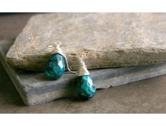 Turquoise & Sterling Silver Teardrop Earrings