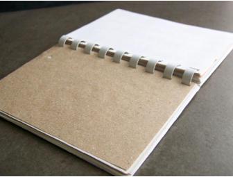 Hand-Inked Recycled Paper Notebook