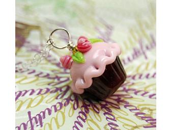 Lampwork Cupcake Necklace