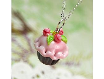 Lampwork Cupcake Necklace